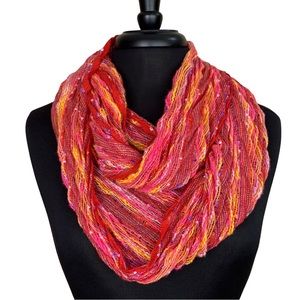 NWT Collection Eighteen Pink Orange Infinity Scarf
